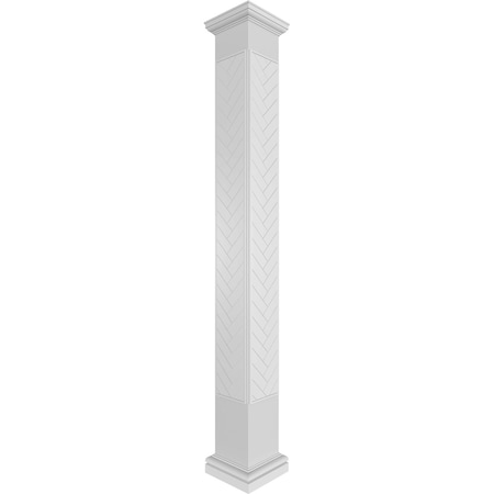 Craftsman Classic Square Non-Tapered Herringbone Modern Fretwork Column